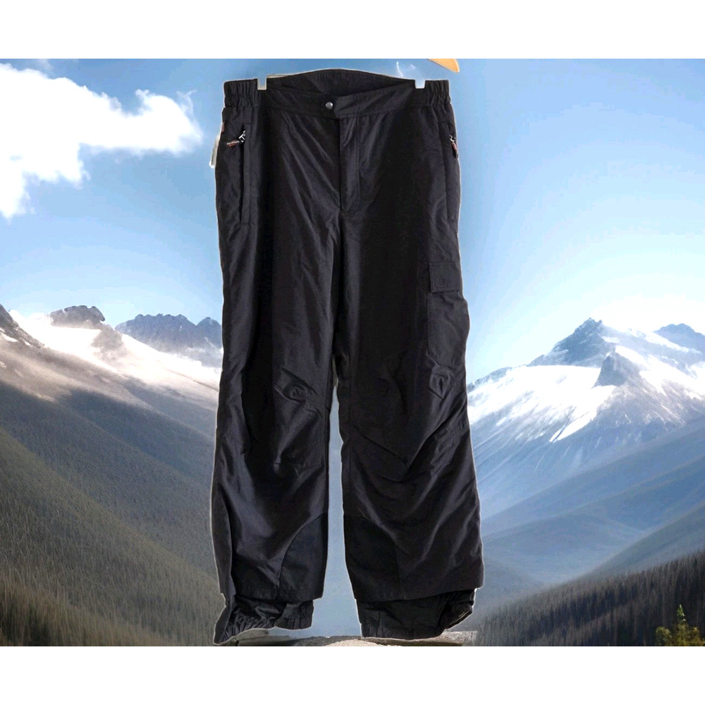 Obermeyer Insulated Black Skiing Snowboard Men's Pants Zip Pockets Large S 34x29